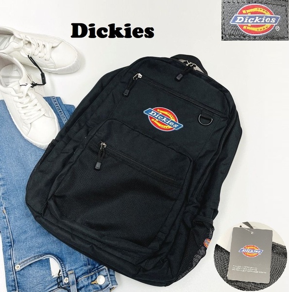 未使用品 Dickies ブラック リュックサック メンズ レディース ストリートカジュアル フェスアウトドア デイリー 通勤通学 黒 ディッキーズ