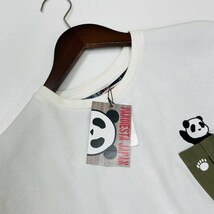 未使用品 /M/ PANDIESTA ホワイト 半袖Tシャツ チェック切換 メンズ レディース カジュアル アウトドア キャンプ タグ 刺繍 パンディエスタ_画像5
