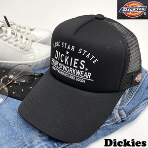 未使用品 Dickies ブラック メッシュキャップ メンズレディース アウトドアキャンプ アメカジ カジュアルゴルフ ホワイトロゴ ディッキーズ