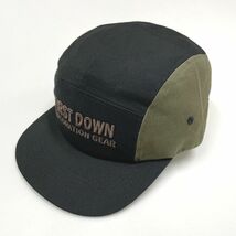 未使用品 FIRST DOWN カーキ×ブラック キャップ メンズレディース カジュアル アウトドア キャンプ ゴルフ登山ジム ロゴ ファーストダウン_画像2