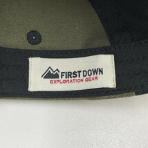 未使用品 FIRST DOWN カーキ×ブラック キャップ メンズレディース カジュアル アウトドア キャンプ ゴルフ登山ジム ロゴ ファーストダウン_画像9