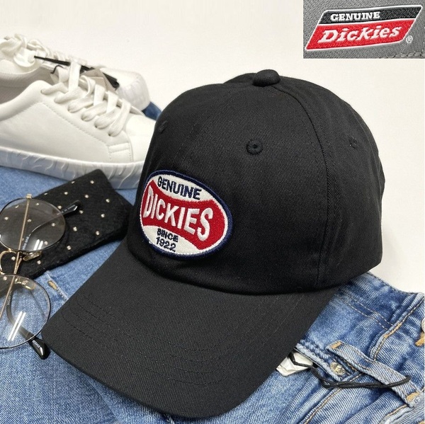 未使用品 Dickies ブラック キャップ メンズ レディース カジュアル アメカジ アウトドアキャンプ ゴルフロゴワッペン 刺繍黒 ディッキーズ