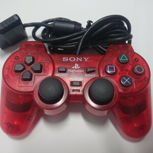 【清掃済み】PS2 純正 コントローラー DUALSHOCK2 SONY デュアルショック2 プレステ2 レッド