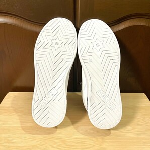 スニーカー メンズ PUレザー フェイクレザー 革靴 カジュアル 歩きやすい ホワイト 27.0の画像9