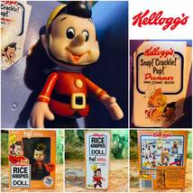 80' vintage Kellogg's RICE KRISPIES DOLL POP! Vinyl Ad Figure◇ビンテージケロッグポップソフビフィギュア◆当時企業アドバタイジング_画像1