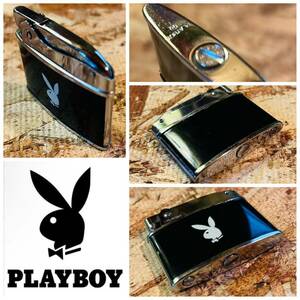 70' vintage PLAYBOY OIL LIGHTER◇BUNNY LOGO◆ビンテージプレイボーイバニーオイルライター◆MADE IN JAPAN◇当時◇◆◇ZIPPORONSON