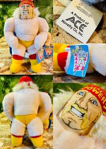 90' vintage ACE Hulk Hogan Python Power plush◇WWE WWF◆ビンテージハルクホーガン◆プロレスぬいぐるみ◇当時レトロ◇タグ付レア