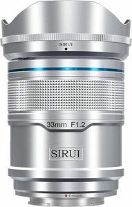 SIRUI Sniper 33mmオートフォーカスレンズ、F1.2広角APS-CカメラレンズA5 A6 A7 FX A9 ZV-E/X/Zシリーズ (E/X/Zマウント選択可) シルバー