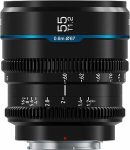 SIRUI Night Walker 55mm T1.2 シネレンズ 大口径マニュアルフォーカスレンズ (MS55R-B, RFマウント, ブラック)