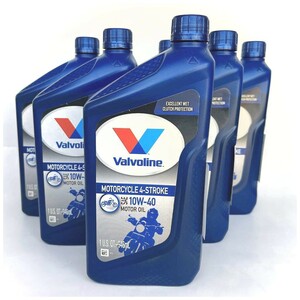 在庫有ります　宅配便発送　Valvoline バルボリン　4ストローク モーターサイクルオイル 10W-40 SL　1QT（946ml） お買得6本セット