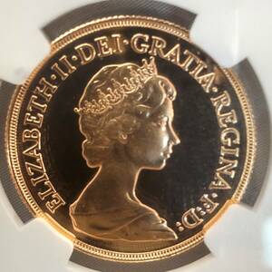 【準最高鑑定】1983年 イギリス 金貨 ヤングエリザベス NGC PF69 ウルトラカメオ 2ソブリン 稀少 モダンコイン ゴールド 資産保全