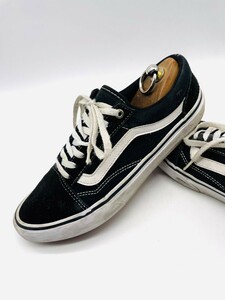 衝撃プライス！『ベーシック王道モデル！』【VANS ヴァンズ/オールドスクール】高級キャンバススニーカー！黒白/jp26cm！3.21