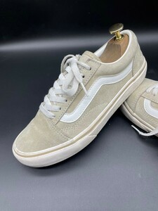 衝撃プライス！『最強スタメンの1足！』【VANS バンズ/オールドスクール】高級スニーカー！ベージュ×ホワイト/jp23.5cm！3.29