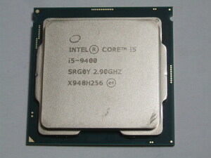 ■インテルCPU■第9世代 Core i5-9400 (2.90～4.10GHz)■ 6コア/6スレッド ■ SRG0Y ■LGA1151■インテル製検査ソフト：正常