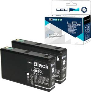 LCL EPSON用 エプソン用 ICBK92L （2パック ブラック） 増量 互換インクカートリッジ 対応機種：PX-M840F