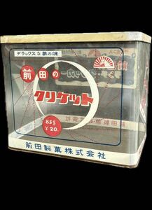 【兎】当時物　昭和レトロ　ビンテージ 前田製菓 クラッカー 容器 空缶 駄菓子屋