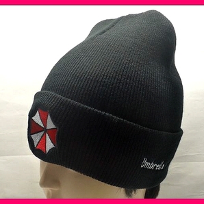 送料無料★バイオハザード/アンブレラ社 刺繍入りニットキャップ 黒 男女兼フリー UMBRELLA CORP. Embroidered Logo - Resident Evilの画像5