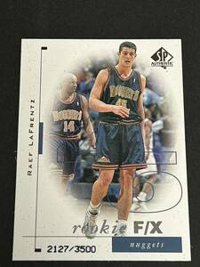 NBA 98-99 SP AUTHNTIC #93 Raef LaFrentz 3,500枚限定シリアルナンバー入り　ルーキーカード