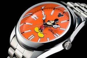 1円～ 1スタ アナザーヘブン×Disney限定MICKEYミッキーマウス別注コラボ時計オイスターパーペチュアル41mm7colorsコーラルレッドCoral red