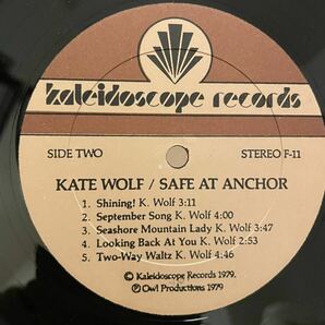 【US盤Org.】Kate Wolf Safe At Anchor (1979) Kaleidoscope Records F-11 シュリンク美品 スリーブ付属の画像5