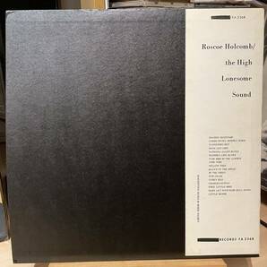 【US盤Folkwaysレア】Roscoe Holcomb The High Lonesome Sound (1965) FA 2368 Appalachian mountain music booklet付属の画像2