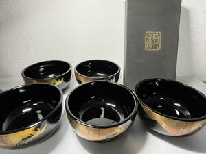 金沢時代　漆器　多用丼揃　小立野　５個セット