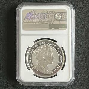 NGC REVERSE PF69 2019年 イギリス領 ヴァージン諸島 1ドル 1oz 1オンス ウナとライオン リバースプルーフ 銀貨 ウナライオン 準最高鑑定の画像2