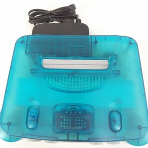 任天堂 NINTENDO 64 N64 箱無し本体のみ クリアブルー メモリ拡張パック付属の画像3