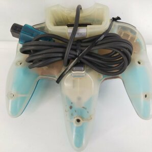 任天堂 NINTENDO 64 N64 箱無し本体のみ クリアブルー メモリ拡張パック付属の画像9