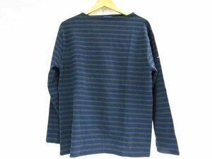 美品 SAINT JAMES セントジェームス ロンT ボーダー タグ付き 長袖 L/S Made in France 2501-DJ T5 サイズ 中古品 ◆4435