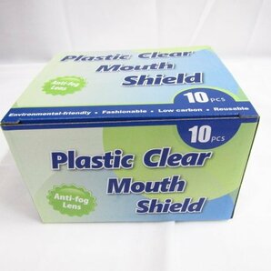 1円スタート Plastic Clear Mouth Shield プラスティック クリア マウス シールド マスク 20パック 200個入り 1スタ 未使用品 ◆4792の画像2