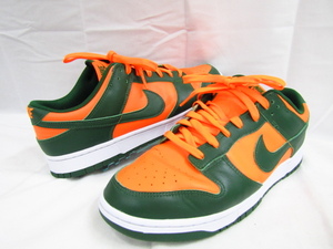 NIKE DUNK LOW RETRO DD1391-300 Miami Hurricanes ナイキ ダンク ロー マイアミハリケーンズ 30.0cm BOXなし 中古品 ◆130138