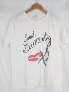 SAINT LAURENT PARIS/サンローラン・パリ 17AW エディスリマン期 NO SMOKING LIPS Tee リップ シガー ノースモーキング Tシャツ