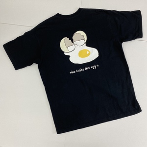 ko0312/08/67 1円～ 21SS BEAMS x paperboy ビームス ペーパーボーイ Fried Egg Tee Tシャツ who broke this egg? Lサイズ