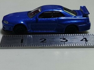 送料120円〜 京商 1:100 　日産ミニカー　スカイラインGT-R(R34)　ブルーメタリック　1/100 283943145ニッサン