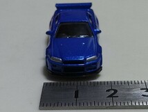 送料120円〜 京商 1:100 　日産ミニカー　スカイラインGT-R(R34)　ブルーメタリック　1/100 283943145ニッサン_画像2