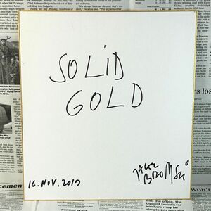 直筆サイン SOLID GOLD ソリッド・ゴールド ヤツェク・ブロムスキ 映画監督 サイン 色紙 ヤヌシュ・ガヨス