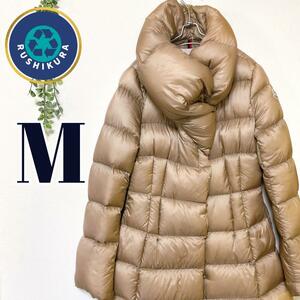 MONCLER LAVEDAN ダウンコート M グレージュ ボリューム襟 肉厚