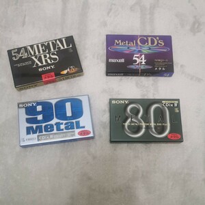 カセットテープ METAL メタルテープ 4本 SONY ソニー C-54XRS 54分 80分 CDix IV Ⅳ C-80CDX4C 90分 C-90CDX4E maxell CD's MCDS-54 