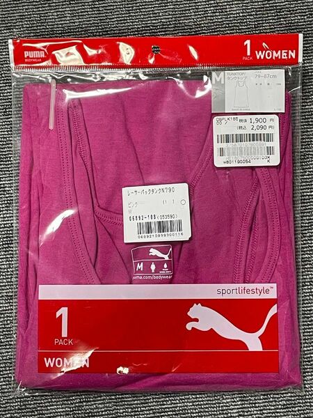 PUMA woman レーサーバックタンクトップ Msize 綿100%