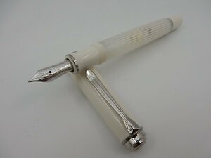 未使用品？Pelikan ペリカン スーベレーン M605 万年筆 14Cペン先 ホワイトストライプ F 1