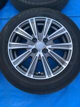 185/60R15　DUNLOP/ENASAVE　2022年製　ENKEI　15インチ5.5J+50 100 4H　ラジアルタイヤ　ダンロップ 　エナセーブ _画像3