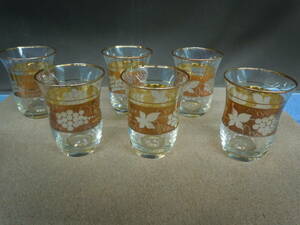 * Manufacturers unknown Germany made glass set diameter 6cm× height 7.5cm* present condition goods #60