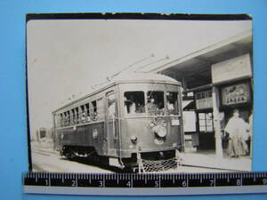 (J52)446 photograph old photograph train railroad railroad photograph Shizuoka Shizuoka city tram 100 number 