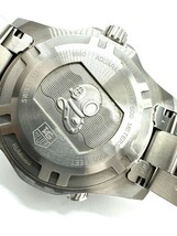 稼働 良品 箱付 タグホイヤー QZ WAJ1113 アクアレーサー プロフェッショナル500M オレンジ文字盤 デイト メンズ腕時計_画像10