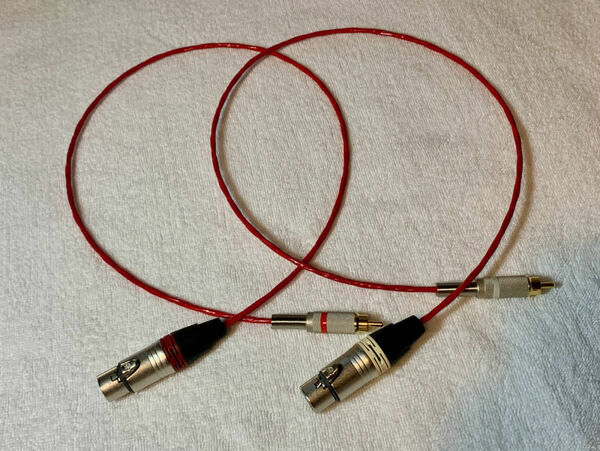 ☆BELDEN 88760 XLR(メス)-RCA 変換ケーブル 75cm 2本セット 新品