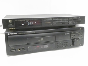 02 00-000000-00 [Y] Pioneer パイオニア CLD-02 CD LDプレーヤー SANSUI サンスイ TU-α307 ステレオ チューナー セット 旭00