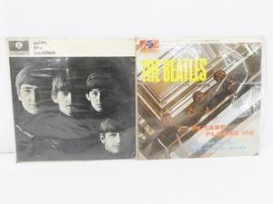 02 68-591678-18 [Y] THE BEATLES with the beatles ビートルズ PARLOPHONE シルバー パーロフォン LP レコード 2点 セット 旭68