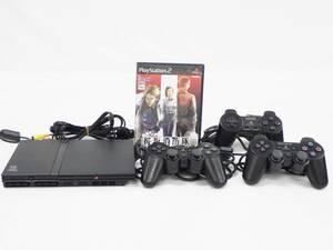 01 07-590929-07 [Y] SONY ソニー PlayStation 2 プレステ2 SCPH-70000 本体 コントローラー 桜坂消防隊 ソフト 札07