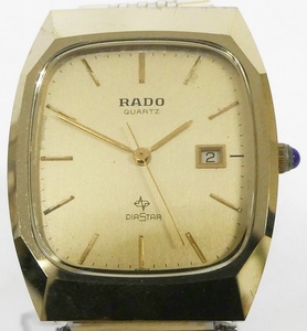 02 67-591658-18 [Y] RADO ラドー DIASTAR ダイヤスター 129.9513.3 クォーツ デイト メンズ 腕時計 旭67